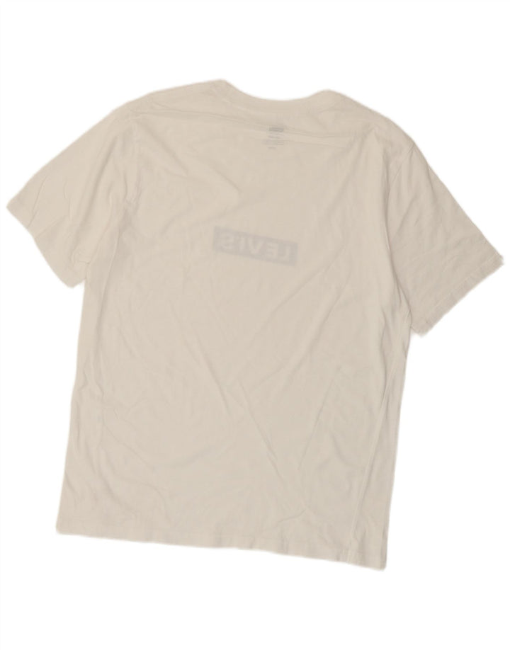 T-shirt grafica da uomo con vestibilità rilassata Levi's, piccola, bianca