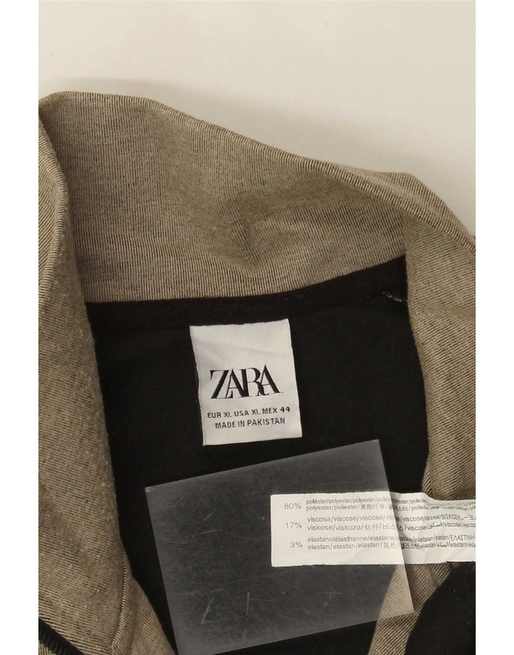 Giacca da ginnastica da uomo Zara XL in poliestere chiazzato verde