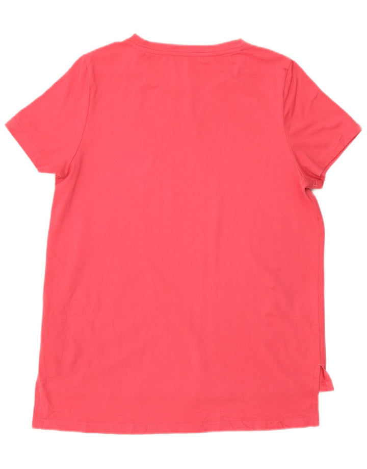 T-shirt grafica da donna Adidas Top UK 12/14 poliestere rosa medio