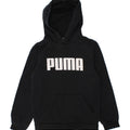 PUMA Boys Graphic Hoodie Jumper 9-10 Years Black Vintage Puma and Second-Hand Puma from Messina Hembry 