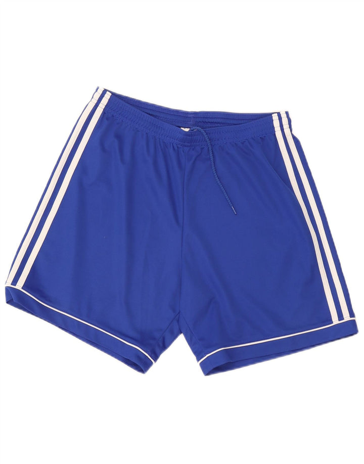 Pantaloncini sportivi Adidas Climalite da uomo in poliestere blu medio