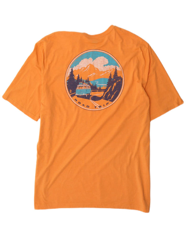 T-shirt grafica da uomo IZOD Salt Water Top 2XL cotone arancione