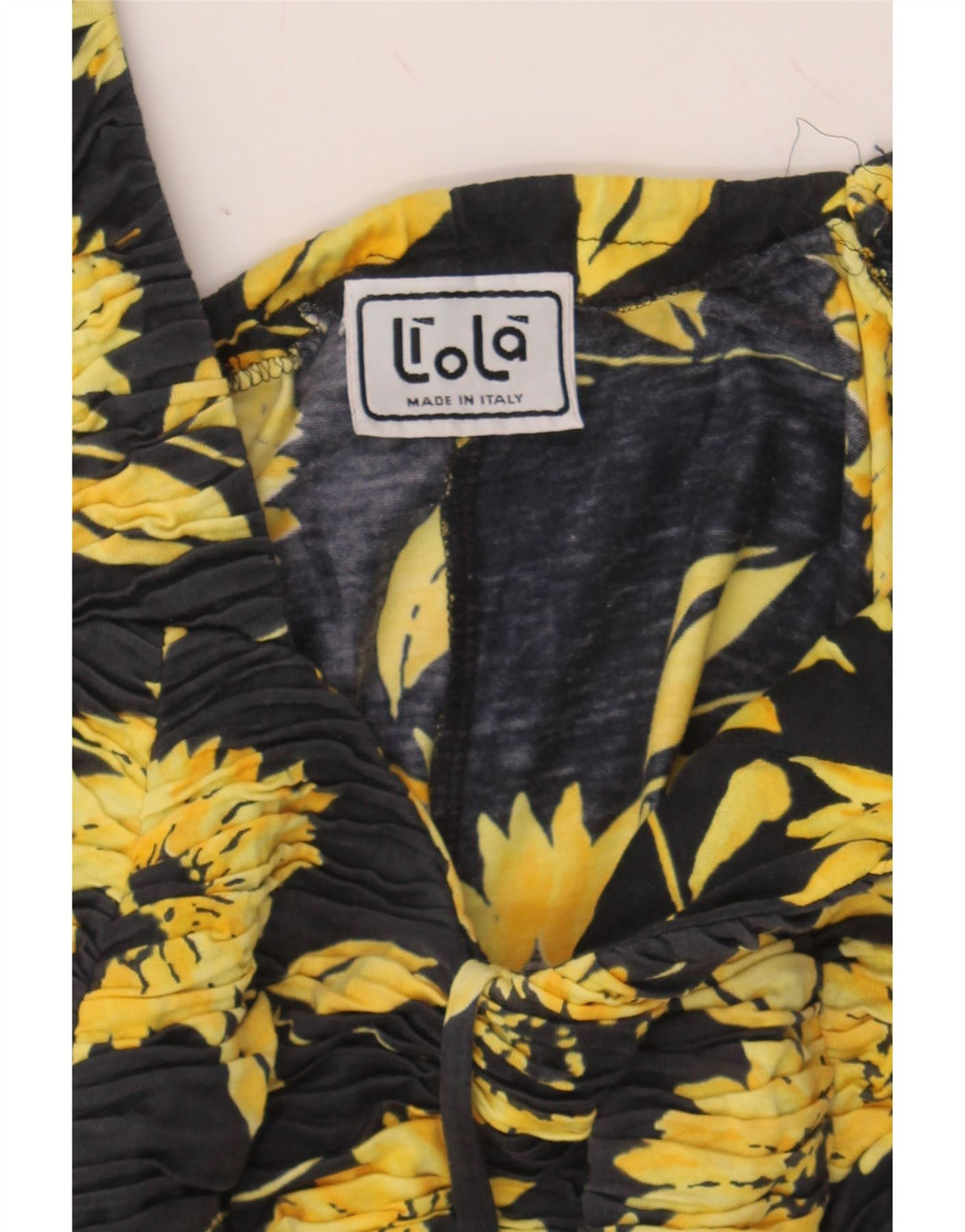 LIOLA Womens Sundress UK 12 Medium Black Floral Vintage Liola and Second-Hand Liola from Messina Hembry 