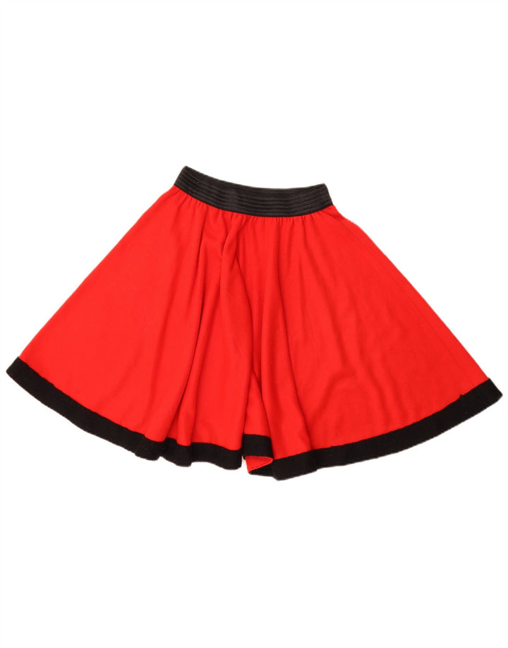Minigonna vintage da donna W22 2XS color block rosso