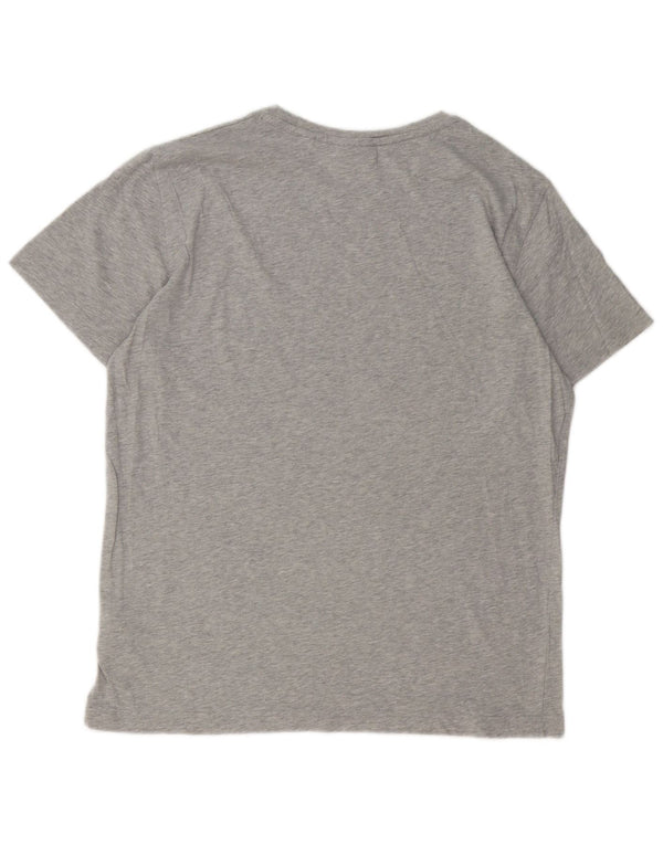Gant T-shirt grafica da uomo Top grande in cotone grigio