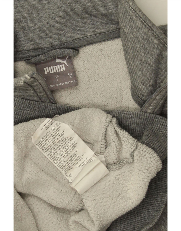 Giacca da ginnastica da uomo Puma Small in cotone grigio