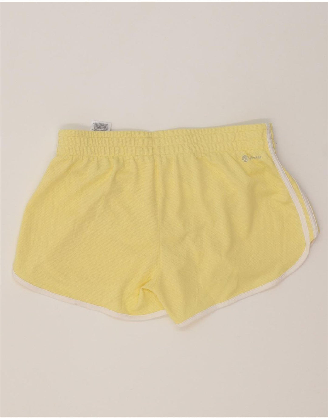 Pantaloncini sportivi Adidas da donna UK 12 poliestere giallo medio