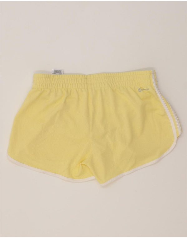 Pantaloncini sportivi Adidas da donna UK 12 poliestere giallo medio