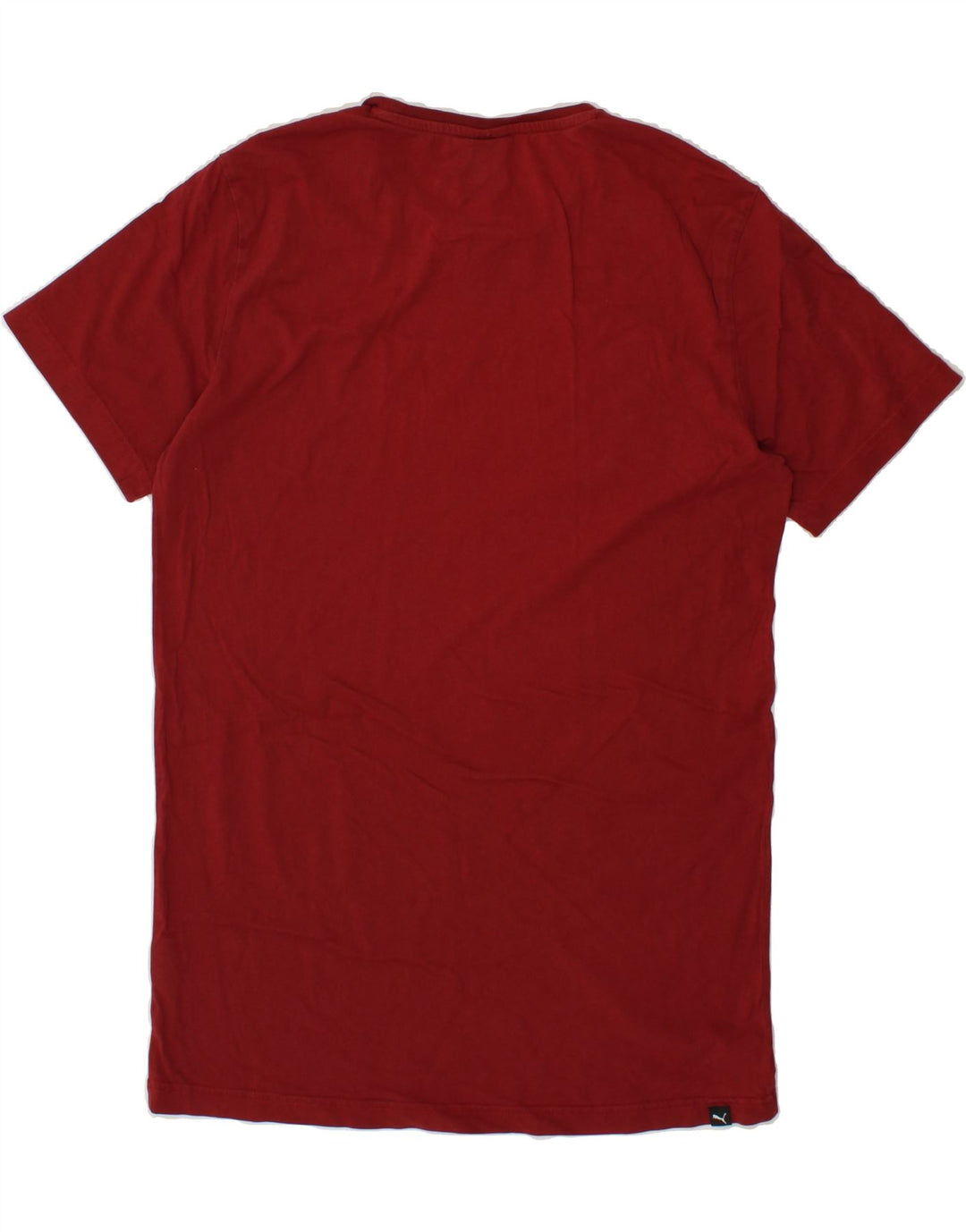 PUMA Mens Graphic T-Shirt Top Medium Burgundy Cotton Vintage Puma and Second-Hand Puma from Messina Hembry 
