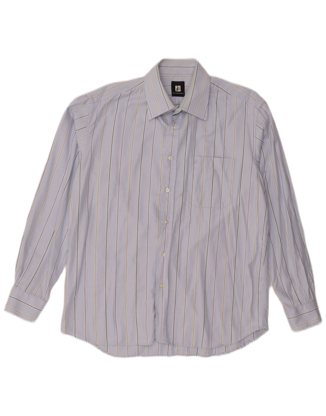 Camicia da uomo Roccobarocco taglia 42 16 1/2 grande a righe blu