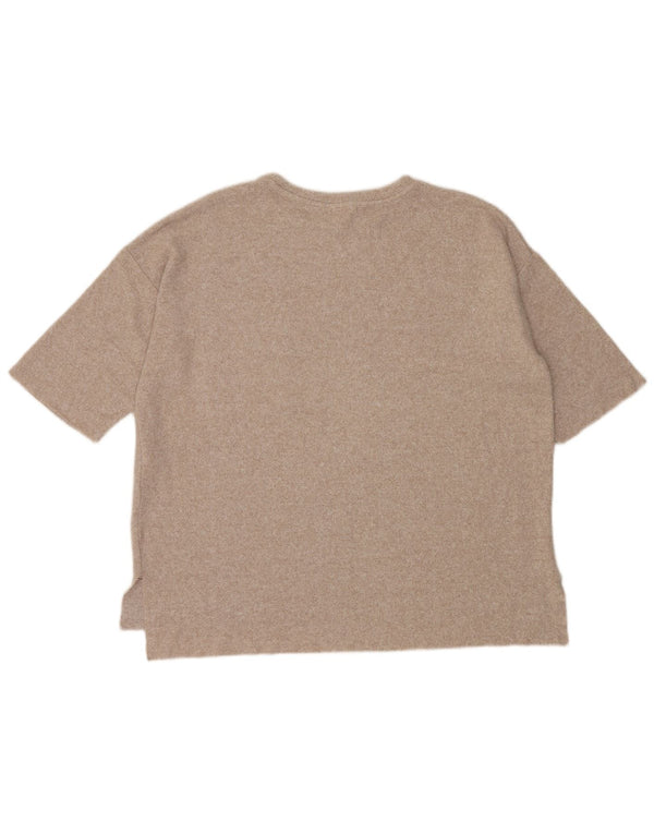 T-shirt oversize Zara Trafaluc da donna UK 14 Beige medio chiazzato
