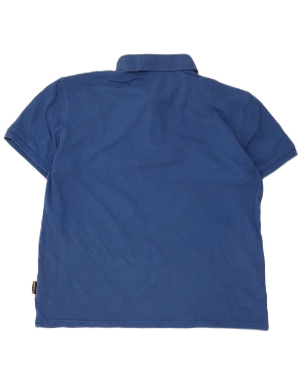 Polo geografica da uomo Napapijri 2XL in cotone blu