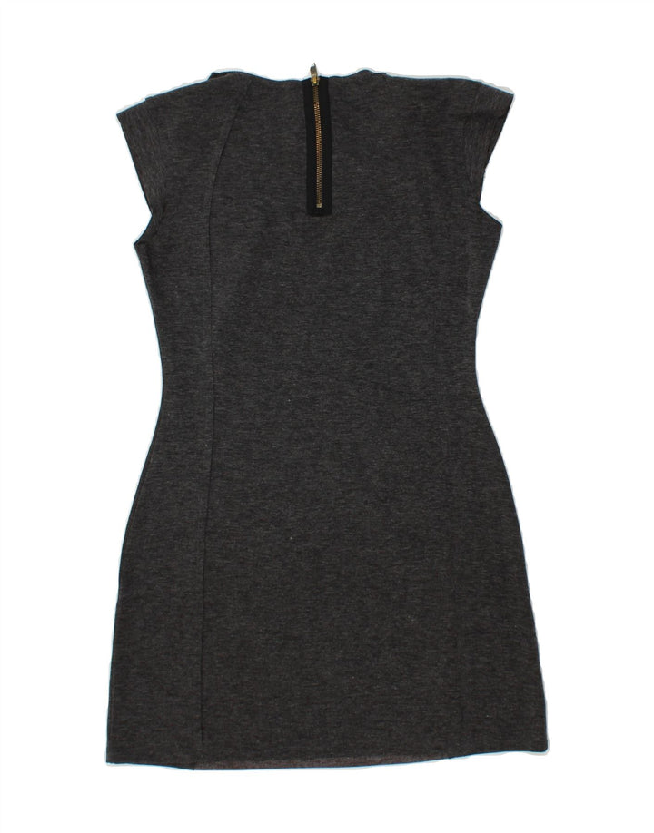 DESIGUAL Womens Graphic Sheath Dress UK 10 Small Grey Vintage Desigual and Second-Hand Desigual from Messina Hembry 