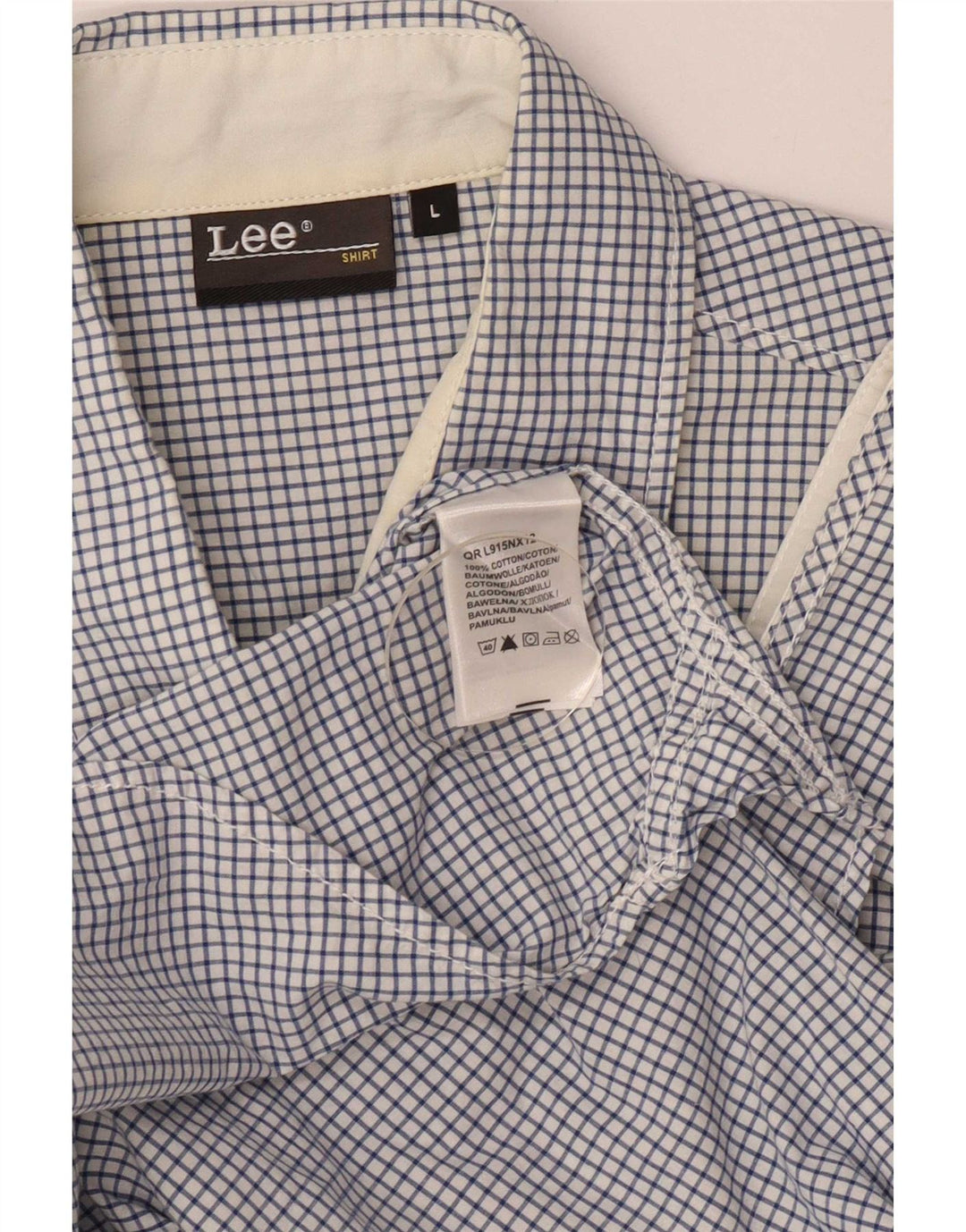 Camicia da uomo Lee in cotone a quadri grandi blu
