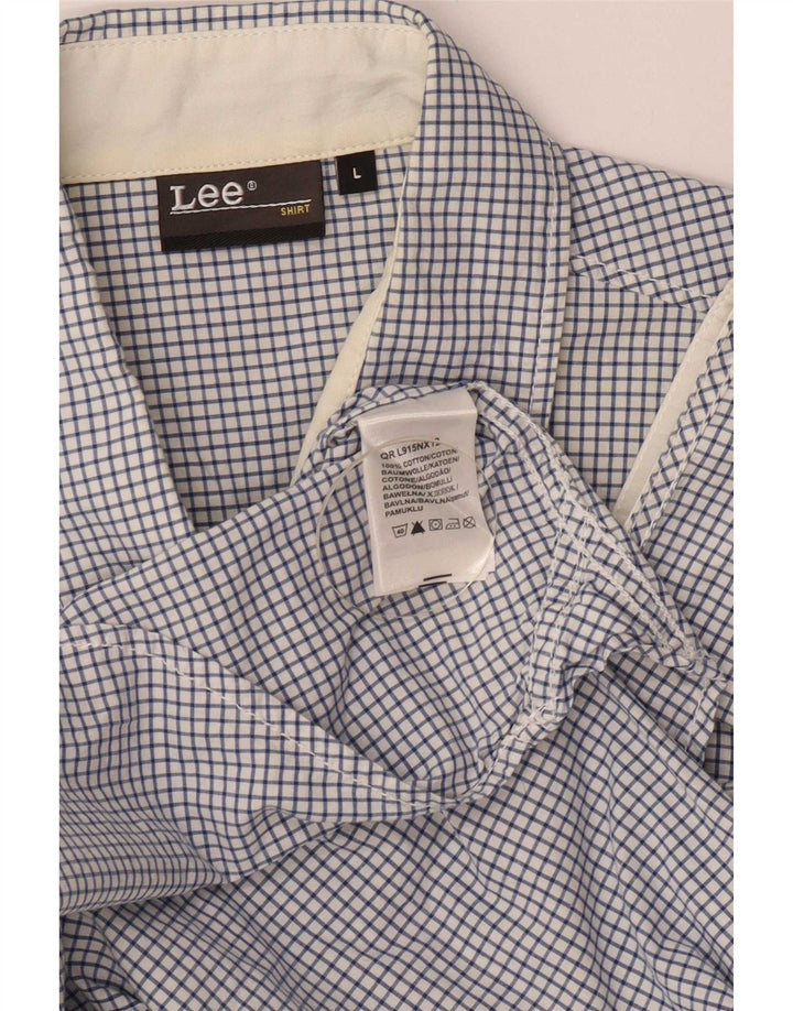 Camicia da uomo Lee in cotone a quadri grandi blu
