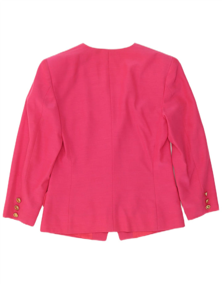 Giacca blazer vintage da donna a 4 bottoni IT 42 acetato rosa medio