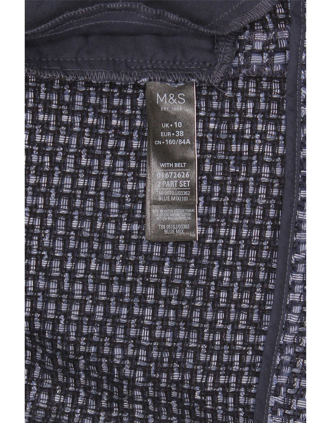 Maglione cardigan con maniche a 3/4 da donna Marks & Spencer UK 10 piccolo blu