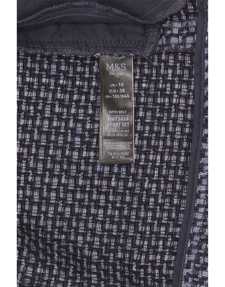 Maglione cardigan con maniche a 3/4 da donna Marks & Spencer UK 10 piccolo blu