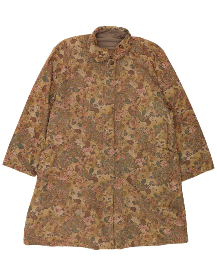 Trench reversibile vintage da donna UK 20 2XL Beige
