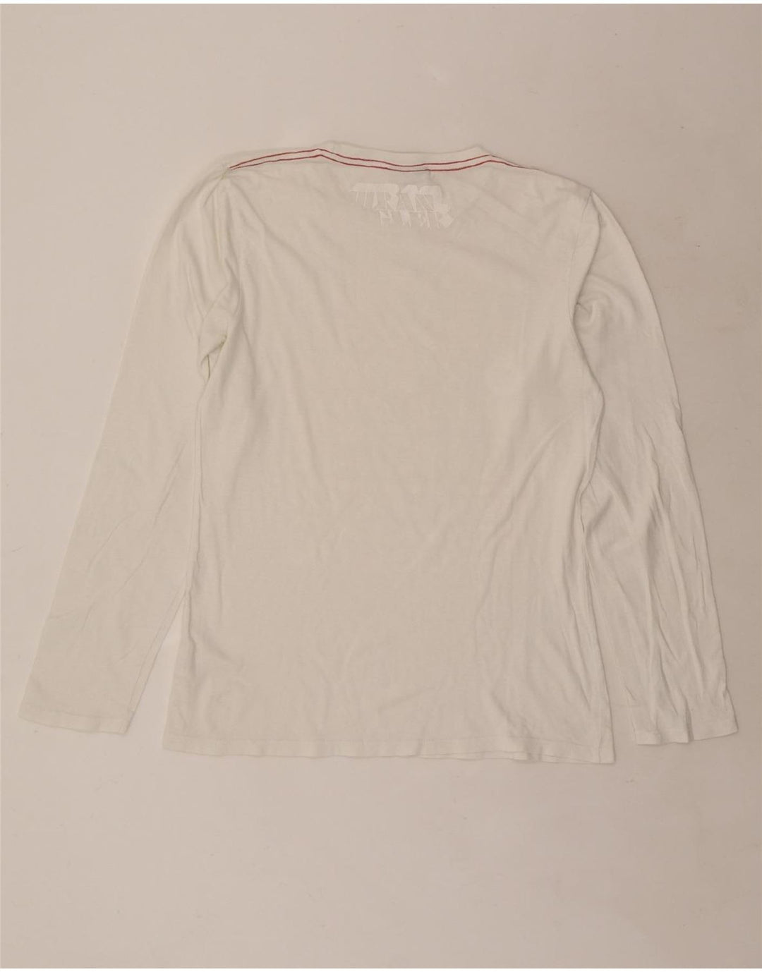Top grafico da uomo Wrangler a maniche lunghe in cotone grigio piccolo