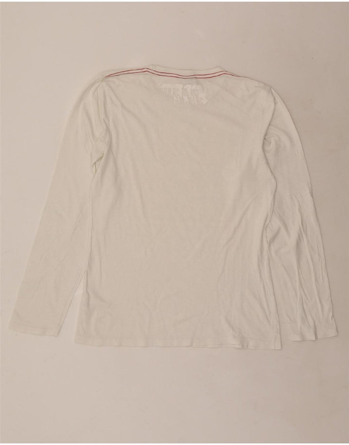 Top grafico da uomo Wrangler a maniche lunghe in cotone grigio piccolo