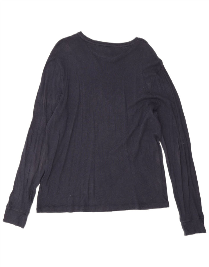 J. Crew Maglia da uomo a maniche lunghe XL in cotone blu navy