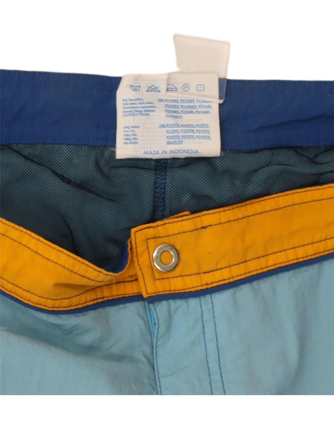 Pantaloncini da bagno da uomo Champion in poliestere color block blu medio