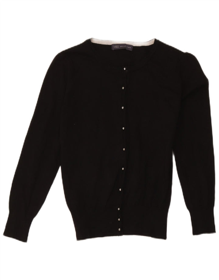 Maglione cardigan da donna Marks & Spencer UK 10 piccolo nero