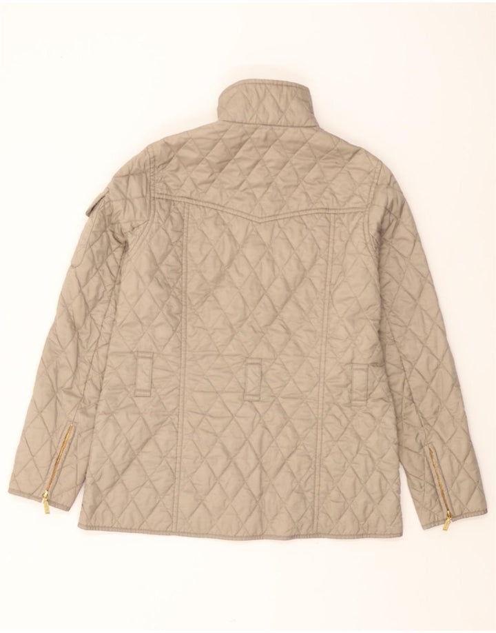 BARBOUR Womens Quilted Jacket UK 14 Large Beige Polyamide Vintage Barbour and Second-Hand Barbour from Messina Hembry 