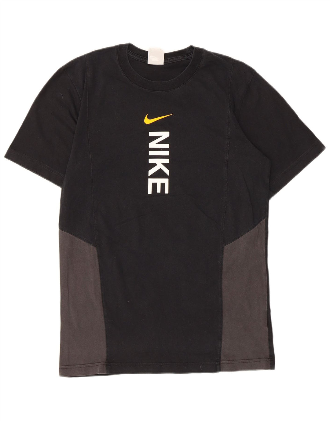 T-shirt grafica da uomo Nike Top Small in cotone color block nero