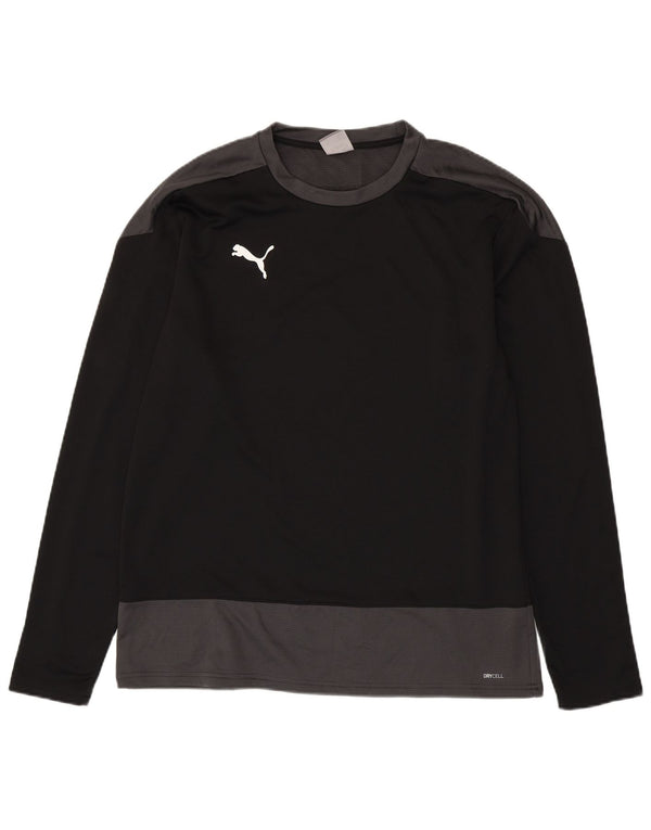 Maglia PUMA da uomo a maniche lunghe XL nera in poliestere color block
