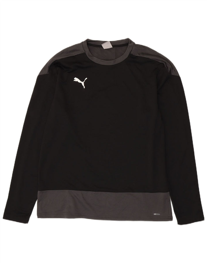 Maglia PUMA da uomo a maniche lunghe XL nera in poliestere color block