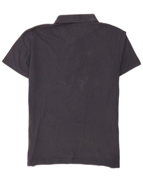 Polo da uomo Weird Fish grande in cotone blu navy