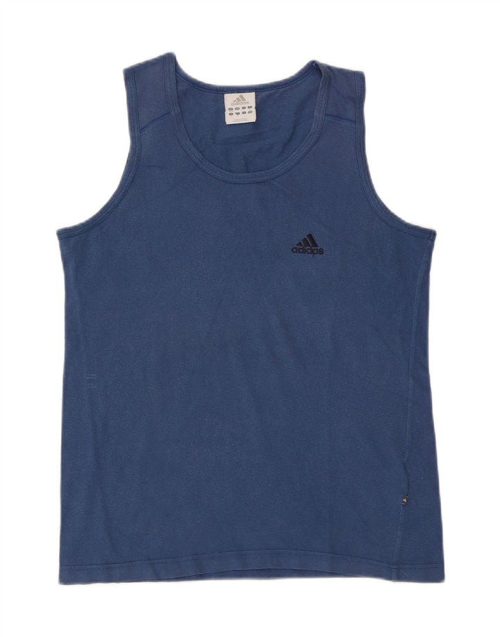 Canotta da uomo Adidas UK 38/40 cotone blu navy medio