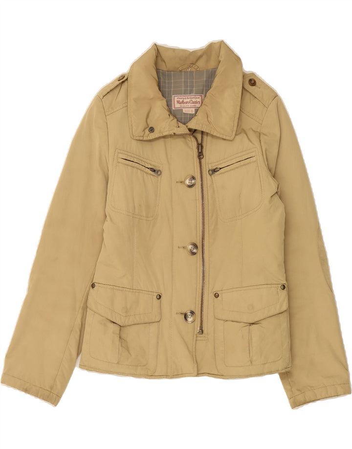 MARLBORO CLASSICS Womens Military Jacket EU 44 XL Beige Polyester Vintage Marlboro Classics and Second-Hand Marlboro Classics from Messina Hembry 