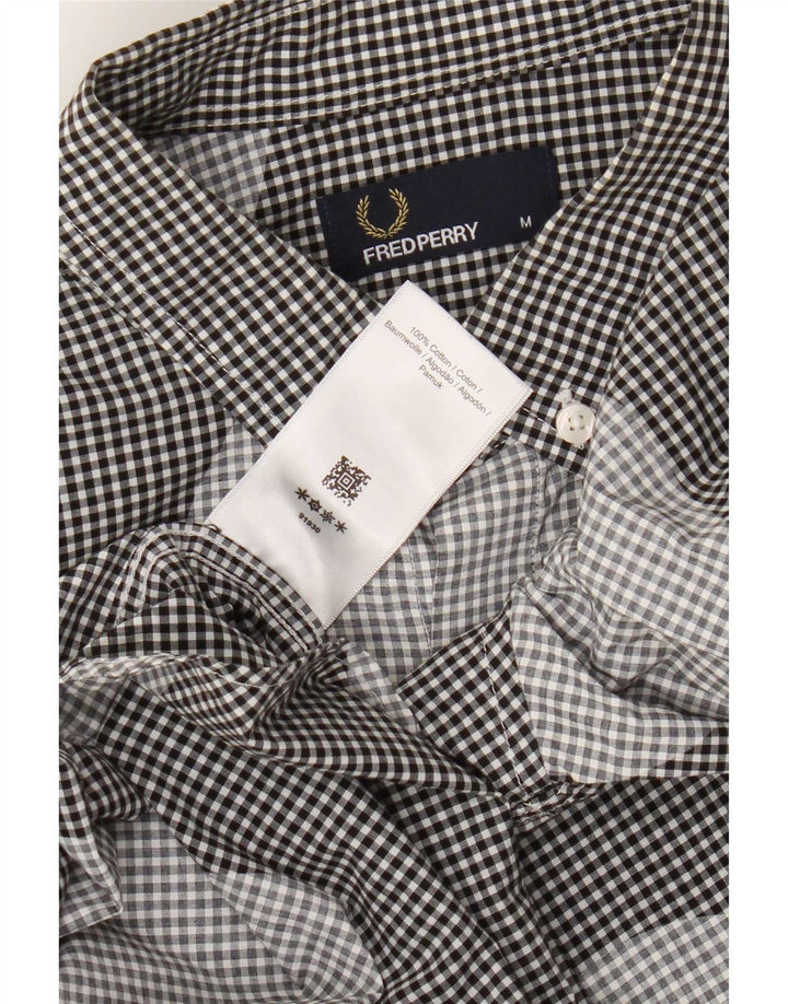 Camicia da uomo Fred Perry in cotone a pois neri medio