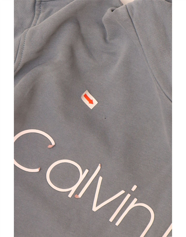 CALVIN KLEIN Felpa con cappuccio grafica da uomo piccola blu