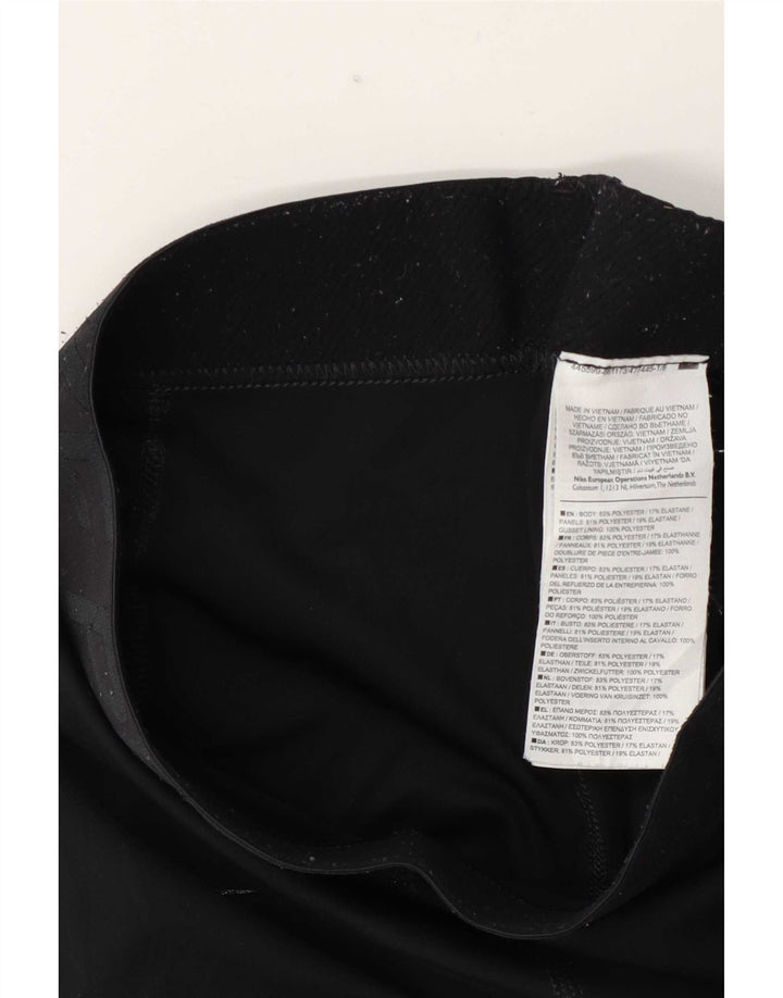 Leggings grafici da donna Nike UK 10 piccoli poliestere nero