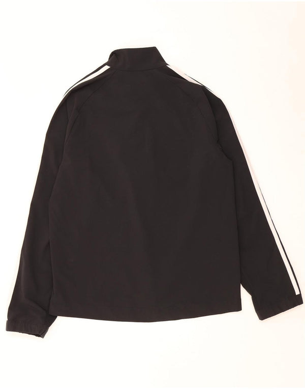 Top da tuta pullover oversize con zip e collo da donna Adidas UK 8/10 Small Nero