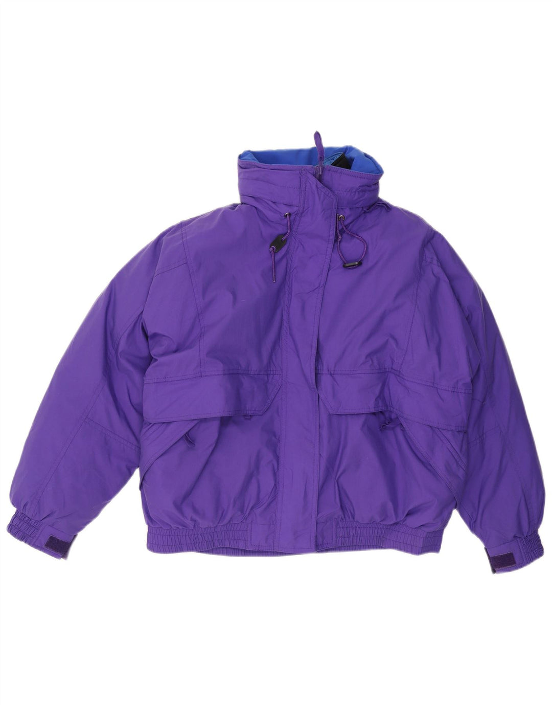Giacca imbottita oversize con cappuccio da donna Eddie Bauer UK 16 Large Viola