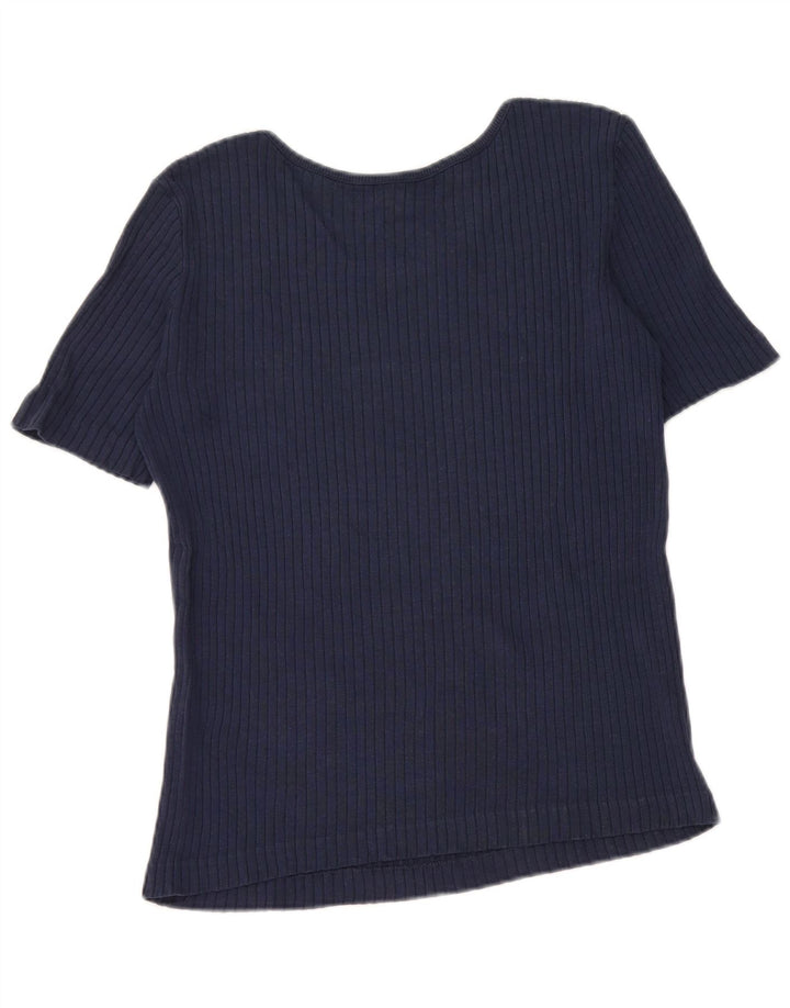 T-shirt da donna Benetton Top UK 12 medio blu navy