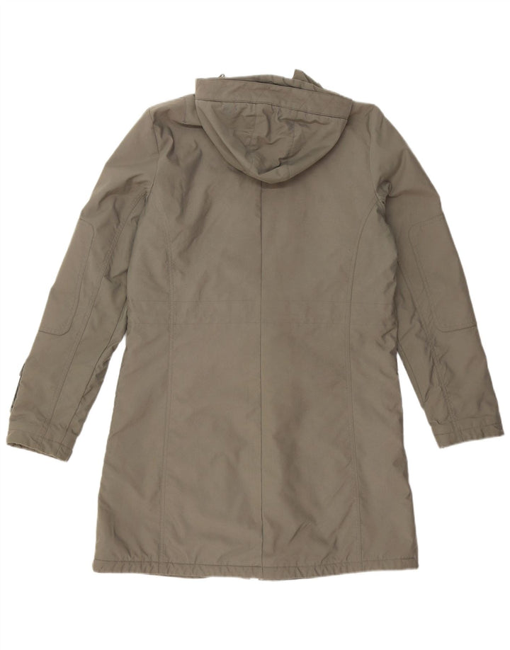 Cappotto con cappuccio da donna Adidas UK 14 Poliestere grigio medio