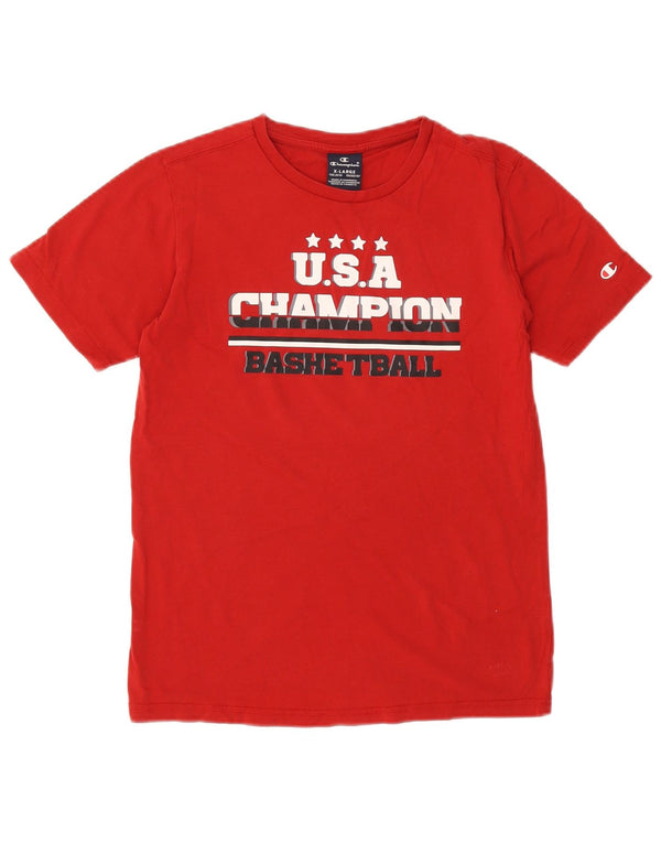 T-shirt grafica Champion da bambino 13-14 anni XL Rossa