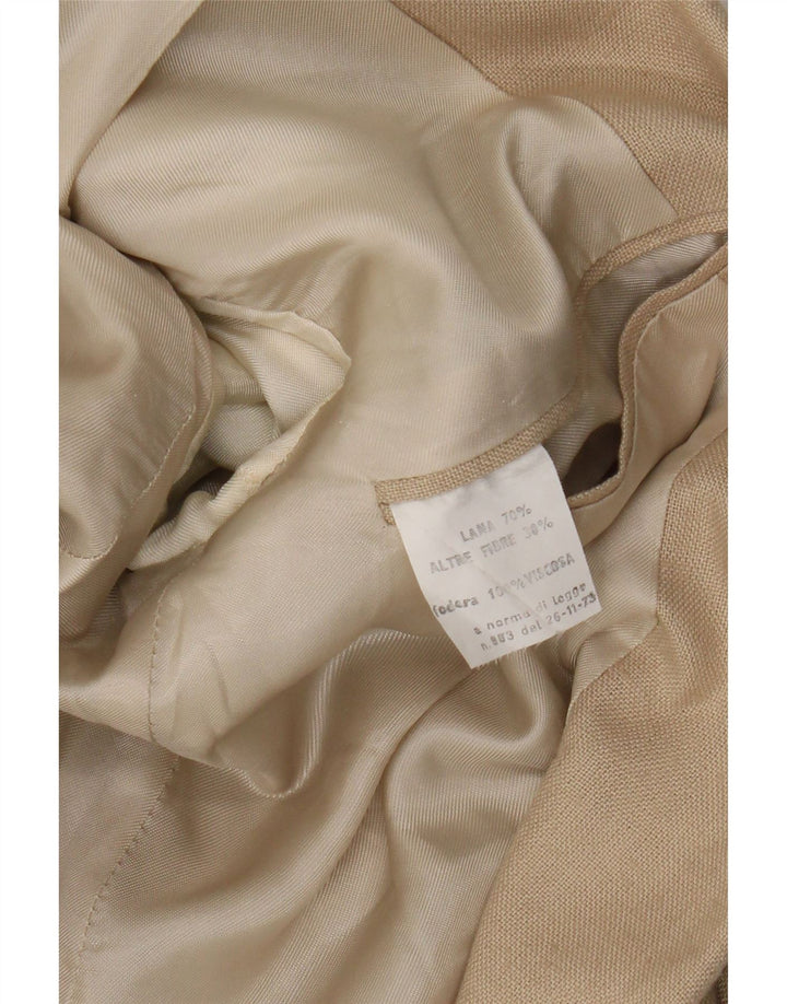 Giacca blazer doppiopetto vintage da uomo UK 36 piccola lana marrone