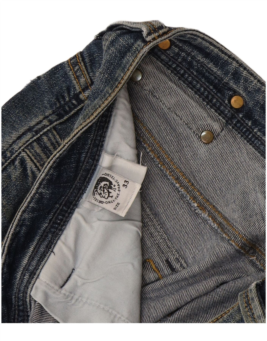 Jeans bootcut cargo da uomo Diesel W33 L33 Blu