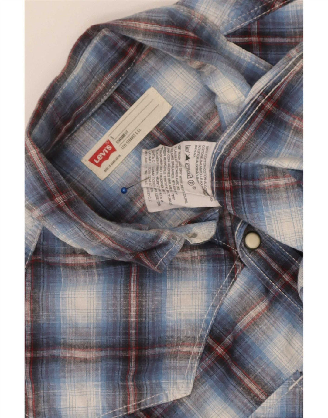 Camicia Levi's da uomo con vestibilità standard, piccolo cotone a quadri blu