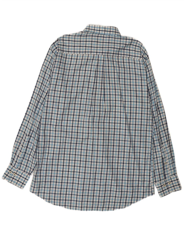 Camicia da uomo Peter Millar in cotone a quadri grandi blu