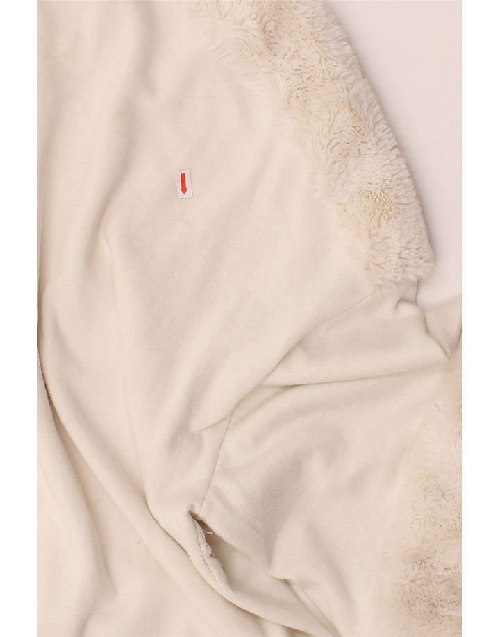 ZARA Womens Oversized Sweatshirt Jumper UK 10 Small White Cotton Vintage Zara and Second-Hand Zara from Messina Hembry 