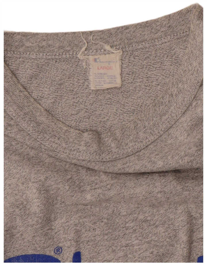 T-shirt grafica da uomo Champion Top grande in acrilico grigio