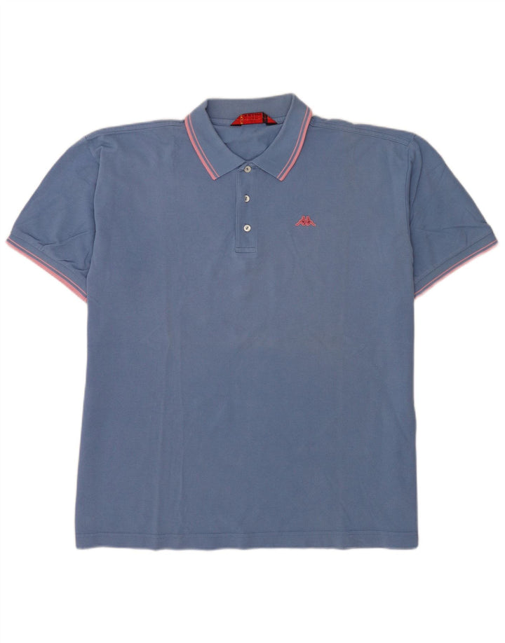 Polo Kappa Uomo 2XL Cotone Rigato Blu